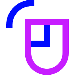 Left Click Icon from Sharp Neon Set