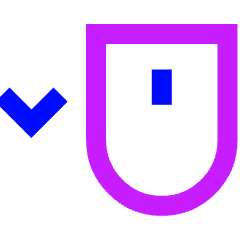 Mouse Move Down Icon from Sharp Neon Set