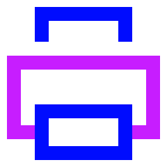 Printer Icon from Sharp Neon Set