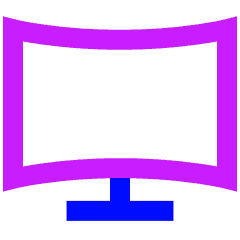 Screen Curve Icon from Sharp Neon Set