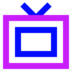 Screen Tv Icon from Sharp Neon Set