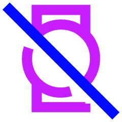 Watch Circle Disable Icon from Sharp Neon Set