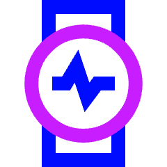 Watch Circle Heartbeat Monitor 2 Icon from Sharp Neon Set