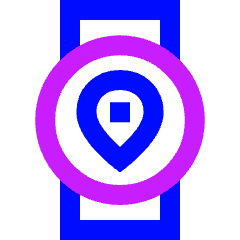 Watch Circle Location Icon from Sharp Neon Set