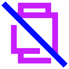 Watch Square Disable Icon from Sharp Neon Set