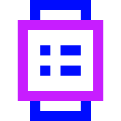 Watch Square Menu Icon from Sharp Neon Set