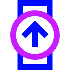 Watch Square Upload Icon from Sharp Neon Set