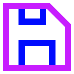 Floppy Disk Icon from Sharp Neon Set