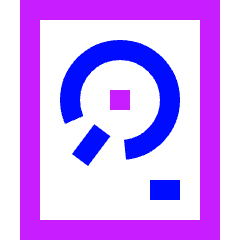 Hard Disk Icon from Sharp Neon Set