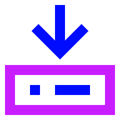 Hard Drive Download Icon from Sharp Neon Set