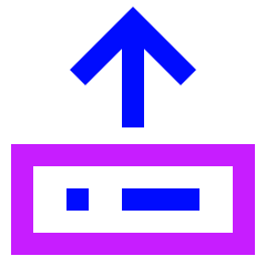 Hard Drive Upload Icon from Sharp Neon Set