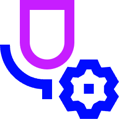 Microphone Setting Gear Icon from Sharp Neon Set