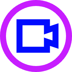 Webcam Video Circle Icon from Sharp Neon Set