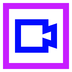 Webcam Video Square Icon from Sharp Neon Set