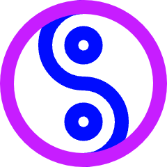Yin Yang Symbol Icon from Sharp Neon Set