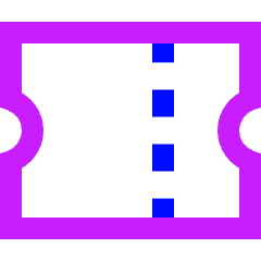 Ticket 2 Icon from Sharp Neon Set