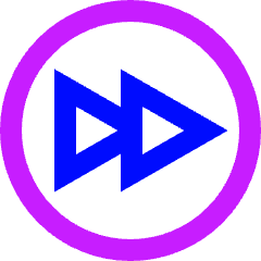 Button Fast Forward Circle 1 Icon from Sharp Neon Set