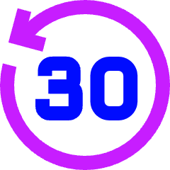 Button Go Backward 30 Icon from Sharp Neon Set