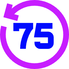 Button Go Backward 75 Icon from Sharp Neon Set