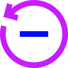 Button Go Backward Icon from Sharp Neon Set