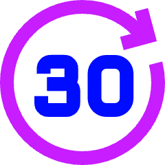 Button Go Forward 30 Icon from Sharp Neon Set