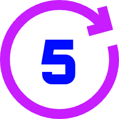 Button Go Forward 5 Icon from Sharp Neon Set