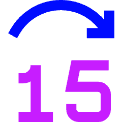 Button Jump Forward 15 Icon from Sharp Neon Set