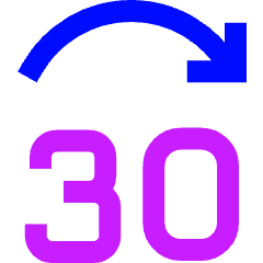Button Jump Forward 30 Icon from Sharp Neon Set