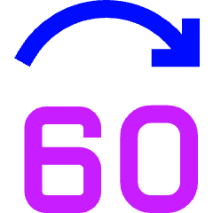 Button Jump Forward 60 Icon from Sharp Neon Set