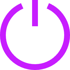 Button Power 1 Icon from Sharp Neon Set