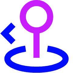 Arcade Stick Move Left Icon from Sharp Neon Set
