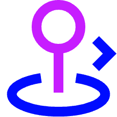 Arcade Stick Move Right Icon from Sharp Neon Set