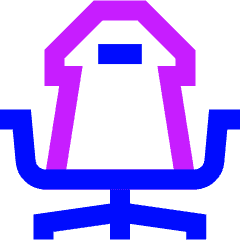 Chair 1 Icon from Sharp Neon Set