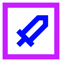 Dice Sword Icon from Sharp Neon Set