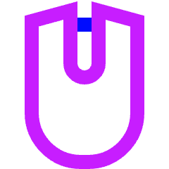 Gaming Mouse Icon from Sharp Neon Set