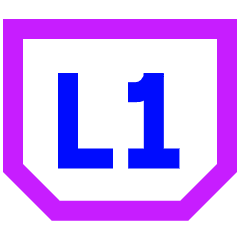 Left Button One Icon from Sharp Neon Set