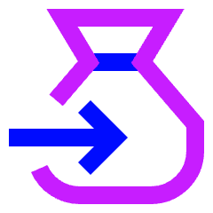 Pouch Add 1 Icon from Sharp Neon Set