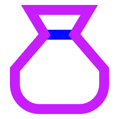 Pouch Icon from Sharp Neon Set