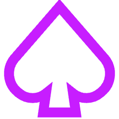 Spades Symbol Icon from Sharp Neon Set