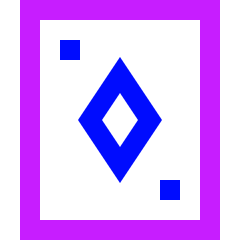 Card Game Diamond Icon from Sharp Neon Set