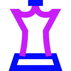 Chess Queen 1 Icon from Sharp Neon Set