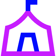 Circus Tent Icon from Sharp Neon Set