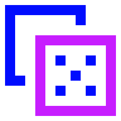 Dice Icon from Sharp Neon Set