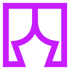 Theater Curtains Icon from Sharp Neon Set