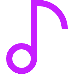 Music Note 1 Icon from Sharp Neon Set