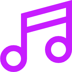 Music Note 2 Icon from Sharp Neon Set