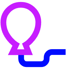 Balloon Icon from Sharp Neon Set