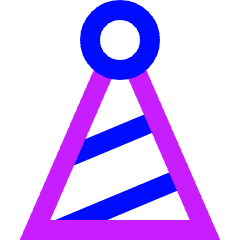Party Hat Icon from Sharp Neon Set