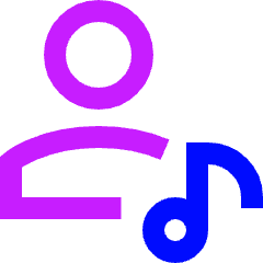 Artist Song Icon from Sharp Neon Set