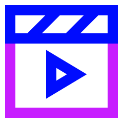 Play List 1 Icon from Sharp Neon Set